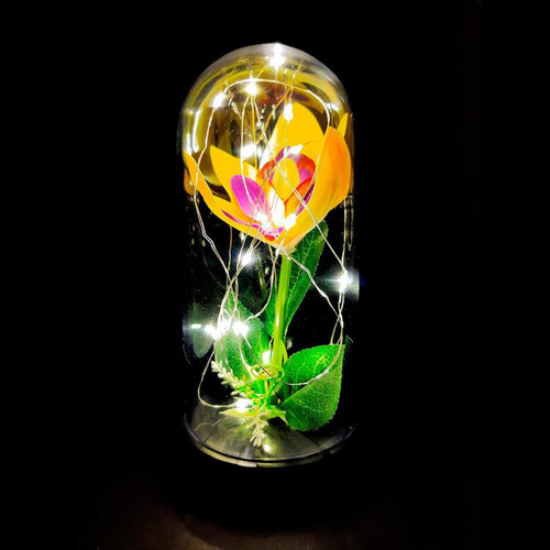 Abajur Luminária Rapunzel Enrolados 10cm Flor Lírio Led