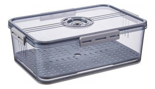 Organizador De Alimentos Para Refrigerador 32x22x11 Cm Color Gris