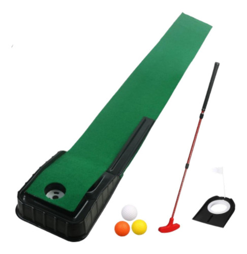 Tapete De Golf Con 3 Pelotas, Entrenador De Putter Rojo