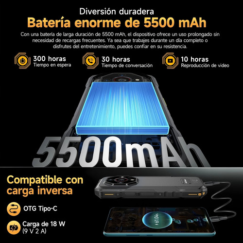 Celular Ulefone Armor X32 Pro 5g Dual Sim Rugged Phone 256gb Rom 8+8gb Ram 5.65 Smartphone Android 14 25mp Cámara De Visión Nocturna