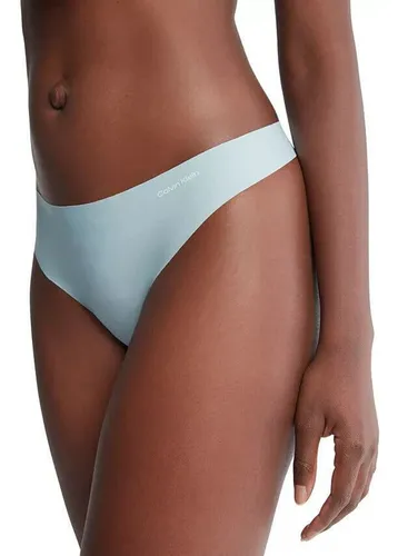 Tanga Azul Invisible Con Logo En El Lateral Calvin Klein