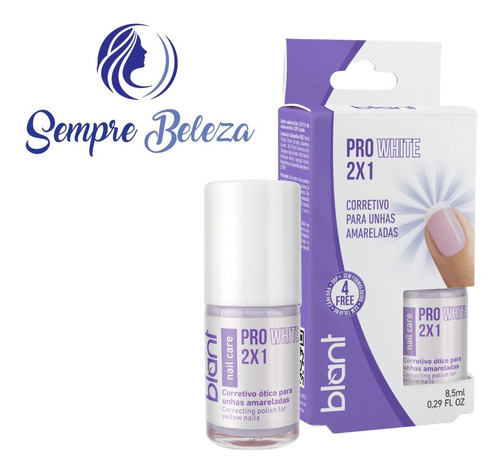 Base Clareadora De Unhas Pro White 2x1 Blant 8,5ml