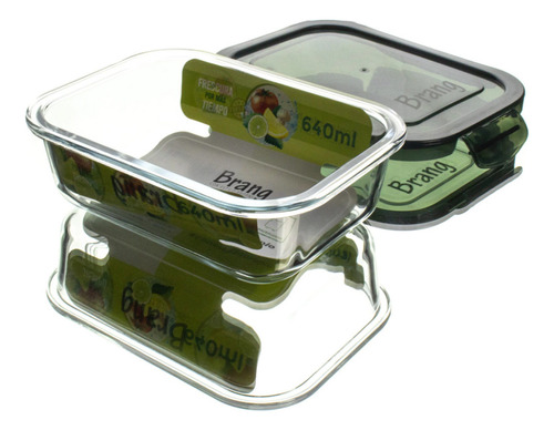 Recipiente De Vidrio Hermético 640ml Multiusos Brang