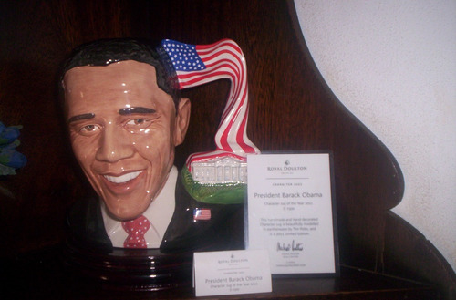Espectacular Jarra Royal Doulton El Presidente Barack Obama