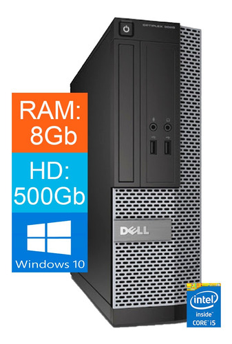Imagem 1 de 3 de Desktop Core I5 4ª Geração Dell Ram 8gb Hd 500gb Windows 10