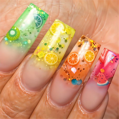 Decoração Unhas Gel Encapsuladas Frutinha Artesanato Slime