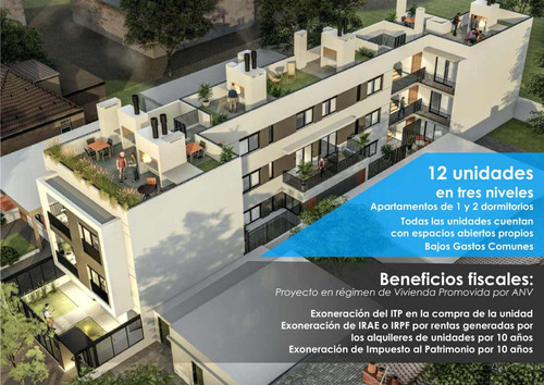 Venta Apartamento 1 Dorm Parrillero La Blanqueada