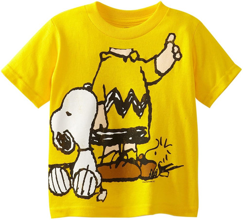 Playera Manga Corta  Peanuts  Para Niños