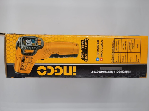 Imagen 5 de 7 de Pistola Termómetro Medidor Láser De Temperatura Marca Ingco