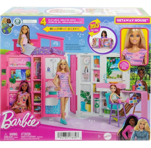 Casa De Bonecas Barbie Glam Áreas Para Brincar - Mattel 