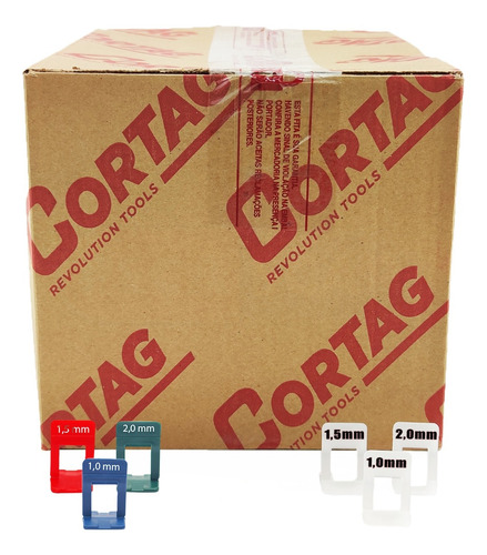 1000 Peças Espaçadores Clips Slim Para Piso - Cortag