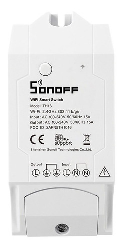 Sonoff Th16 Wifi Domotica Mide Temperatura Y Humedad Alexa