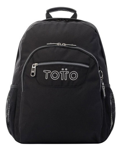 Mochila Escolar Acuarela Porta Pc 14 Negra Totto Niños 