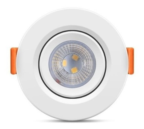 Spot Led Elgin Luminária Mr11 3w 3000k Direcionável Redondo Cor Branco Bivolt