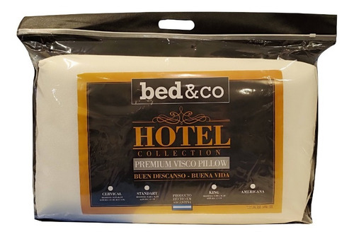 Imagen 2 de 4 de Almohada Viscoelastica King Size Con Memoria Hotel Bed&co