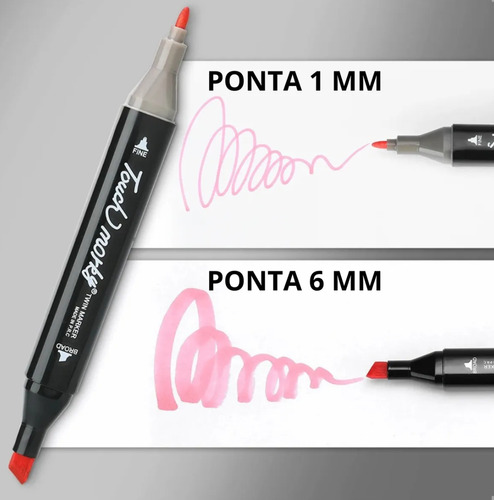 Kit 80 Canetas Permanentes Cores Vibrantes E Ponta Dupla