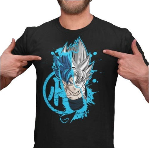 Remera De Dragon Ball Goku Azul