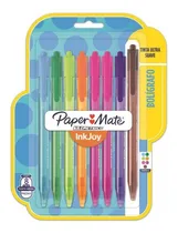 Comprar Boligrafo Paper Mate Kilometrico 100rt X 8 Colores Retractil