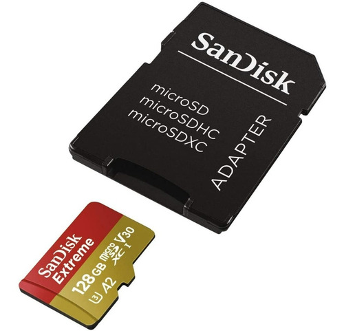 Imagen 1 de 1 de Memoria Micro Sd 128gb Sandisk Quickflow 4k Uhd 190mb/s Dron