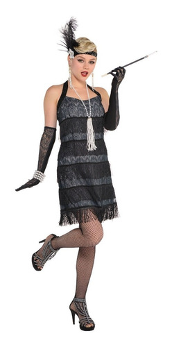 Disfraz Flapper Elegante Años 20s Mujer Adulto  Talla S