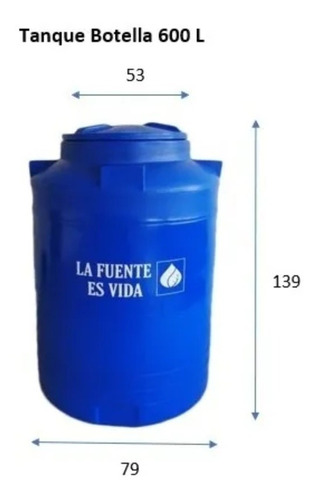Tanque Botella Azul 600l Envío Nacional