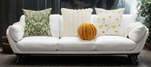 Set 4 Cojines Decorativos 45 Cm Relleno Cierre Sala Cama Verde Lima Diferentes Diseños