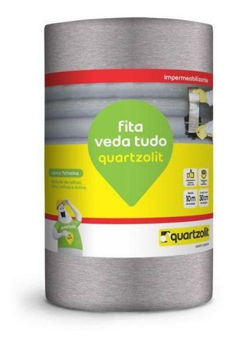 Manta Asfáltica Auto Adesiva Aluminizada Quartzolit 20cmx10m