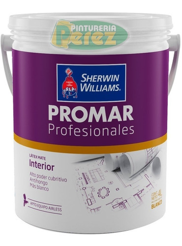 Latex Profesional Interior Sherwin Williams 10 Litros Promar