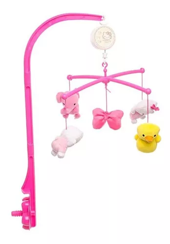 CARRUSEL PARA CUNA DE PELUCHE ROSA - La Boutique del Bebe