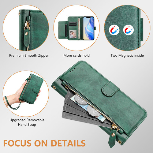 Funda Con Tapa Para Blu C9 Protection, Suave Piel Sintética, Funda Tipo Cartera Con Cremallera Y Tarjetero