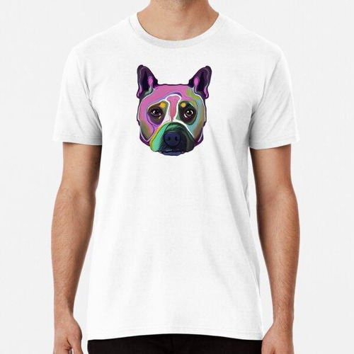 Remera Hermoso Retrato De La Cabeza De Un Perro - 16 Algodon