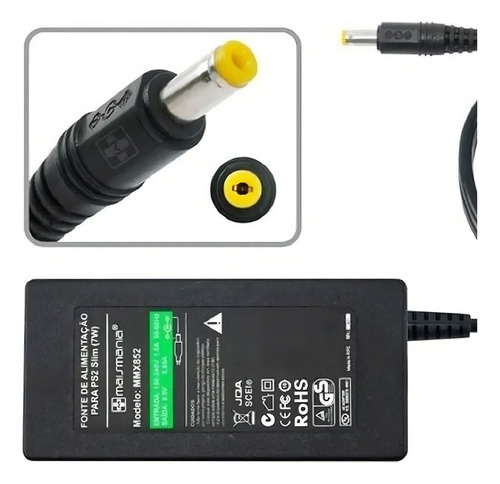 Fonte Playstation 2 Slim Carregador Ps2 Bivolt Series 7000 Voltagem de entrada 110V/220V (Bivolt)