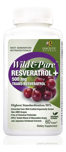 Suplemento Nature's Answer: Resveratrol Salvaje Y Puro, 500