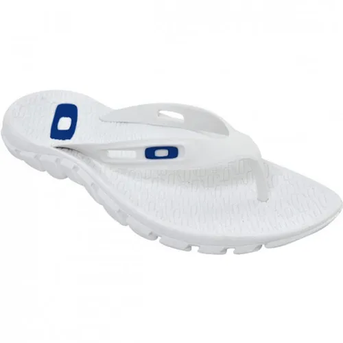 Chinelo Oakley Operative Branco Com Azul Parcelamento sem juros