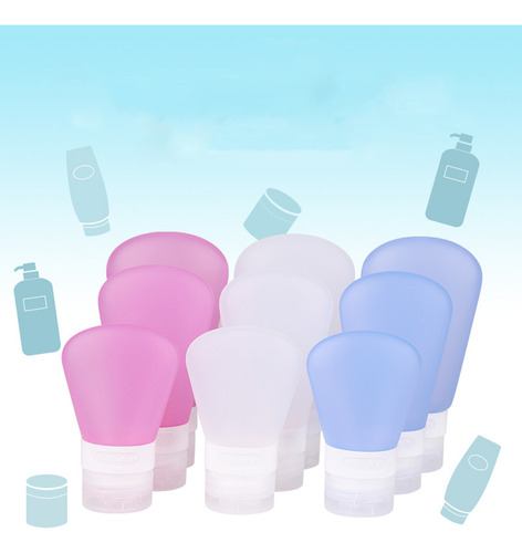 Set De Botellas De Viaje De Silicona De 37 Ml A Prueba De Fu