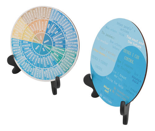Ruedas Calm Feeling Decor De Emotion Chart, 2 Unidades, Negr