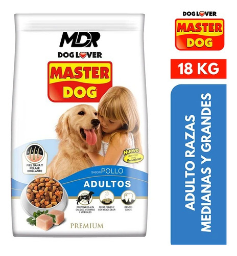 Master Dog Adulto Pollo 18kg | Solo Stgo | Mdr