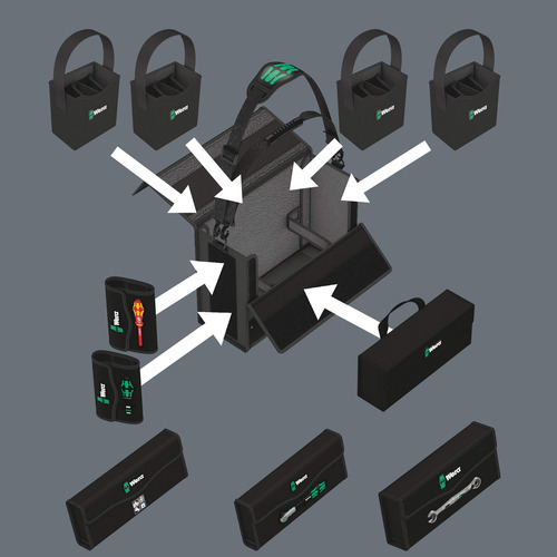Contenedor De Herramientas Wera 2go 2 Xl Negro 2 Unidades