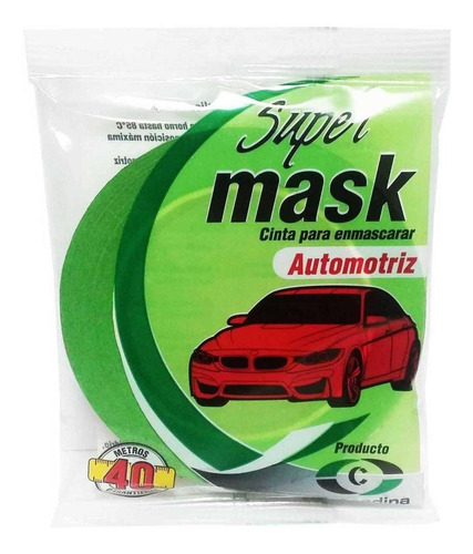 Cinta Enmascarar 3/4  Automotriz Alta Temp Y Adhesion 40 Mtr