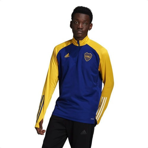Imagen 1 de 6 de Buzo Medio Cierre adidas Boca Wrm 2020 Hombre Entrenamiento