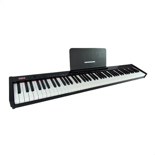 Piano Digital Profissional Top Com 88 Teclas + Pedal Sustain Cor Preto 110v - 120v