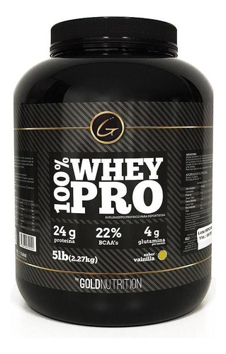 Proteina 100% Whey Pro 5lb Vainilla Gold Nutrition