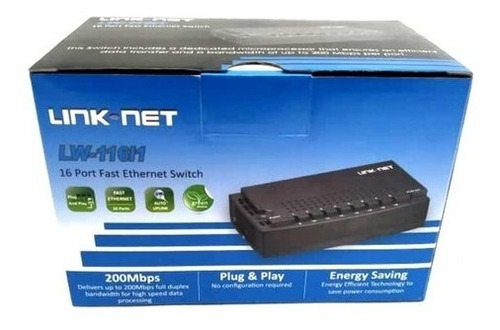 Imagen 1 de 1 de Switch 16 Puertos Marca Link Net Modelo Lw116/1