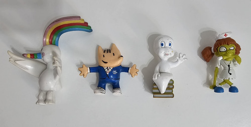 Lote - 4 Muñecos De Coleccion Retro De Goma/pvc - Cobi-curro (Usado)