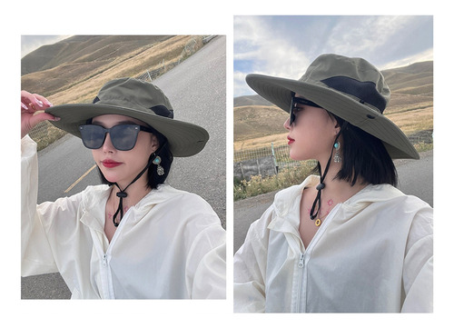 Sombrero Con Ala Ancha Protección Solar Transpirable Unisex