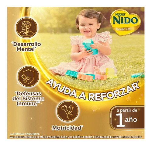 1 Lata De Alimento A Base De Leche Nido Excella Gold 1.6kg