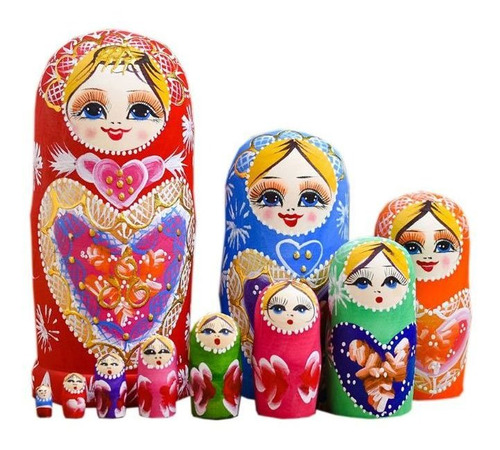 10 Camadas/conjunto Matryoshka Wooshka Russo Assentamento Bo