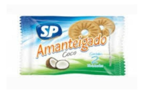 Biscoito Amanteigado Coco Sp Caixa Com 180 Sachês.