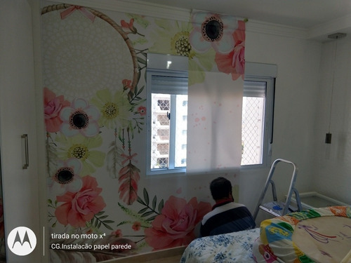 Imagem 3 de 4 de Cg.instalacão Papel Parede E Adsivos