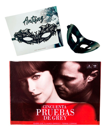 Juego Para Pareja Cincuenta Pruebas De Grey + Antifaces